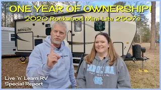 ONE-YEAR RV REVIEW | 2020 Rockwood Mini Lite 2507s - (Special Report)