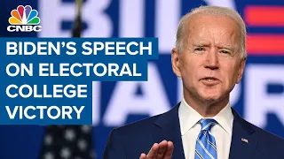 Watch President-elect Joe Biden's speech on his Electoral College victory