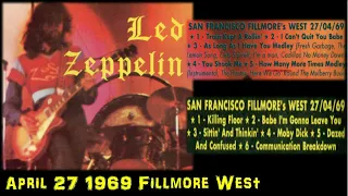 Led Zeppelin 819 April 27 1969 Fillmore West San Francisco