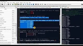 Transportation problem in Operations Research (Implemented in Python) Part 01