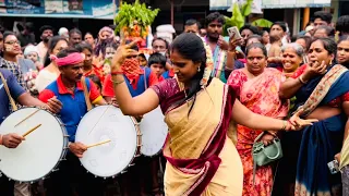 Tirupati Gangamma Jatara  - Teenmaar Dance - Aunty Superb Dance on Chatal Band - Mathangi Dance