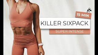 15 MIN KILLER SIXPACK - intense abs workout - no repeat