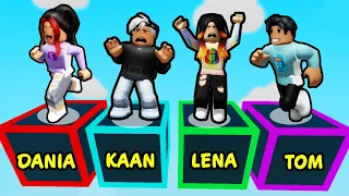 Roblox Obbys, ABER MAN MUSS SIE IMMER ZU VIERT & DRITT SCHAFFEN! Kaan, Dania, Lena & Tom (2 Stunden)