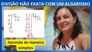 🌟 #DIVISÃO EXATA E #NÃO #EXATA COM #UM #ALGARISMO NO #DIVISOR PARTE 1 [Prof. Nádja Sicleide] 🌟