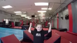 4 Year Old Girl Ninja Warrior Crushes the Course!