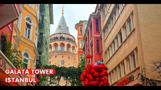 Istanbul GALATA TOWER Walking Tour 4K |  September 2022 | #galatakulesi  #istanbul #walkingtour