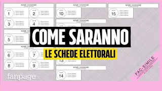 Scheda elettorale politiche 2022: i fac simile per votare il 25 settembre