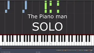 How to play the solo from the Piano Man by Billy Joel - Normal / Slow