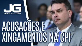 Tensão na CPI: Renan Calheiros e Flávio Bolsonaro trocam acusações e xingamentos