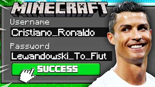 WŁAMAŁEM SIĘ na KONTO CRISTIANO RONALDO w Minecraft! (obraża Lewandowskiego?)