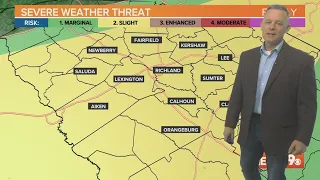 Showers today, storms expected overnight