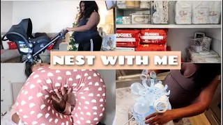 NEST WITH ME | Organize Baby Items | 36 Weeks Pregnant