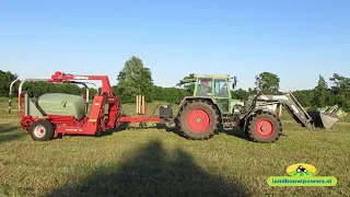 Vierkante balen persen en wikkelen met loonbedrijf Bart de jager