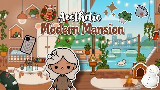 Toca Boca ❄️ Modern Masion Aesthetic Christmas [House Design] TocaLifeWolrd