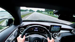 Mercedes AMG C43 coupé POV Test Drive AUTOBAHN