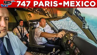 Air France Boeing 747-400 Cockpit Paris🇫🇷 to Mexico City🇲🇽