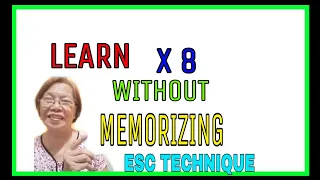 How to Teach Multiplication Techniques for X8 without memorizing the Table