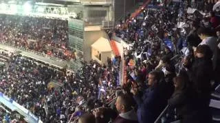 Fan footage of Real Madrid fans waving their white hankies at full time after the Barcelona mauling