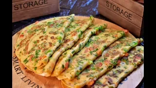 الذ وأطيب وابسط عشاء ممكن تعملو على السريع بمكونات بسيطه The vegetable crepe