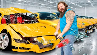 World’s Strongest Man vs 1000 Layers of Cars