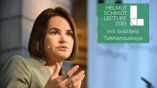 Helmut Schmidt Lecture 2021 mit Sviatlana Tsikhanouskaya