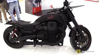 Moto Guzzi Dinoromano Custom Bike - Walkaround - 2017 EICMA Milan Motorcycle Exhibition