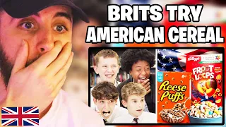 Brit Reacts to British Highschoolers try American Cereal for the first time!