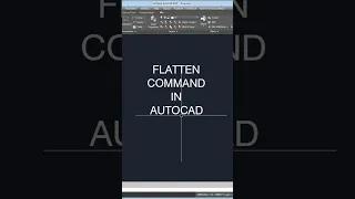 Flatten Command in Autocad | Autocad Tips | #shorts #shrot #autocad #architecture