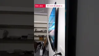 one plus 55 inch 4k Qled tv installed