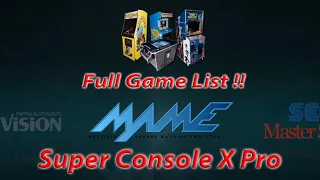 Super Console X Pro - MAME Game List (256gb Edition)