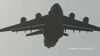 Boeing C-17 Globemaster III редкая птица в Шереметьево. Взлет 31.08.2023