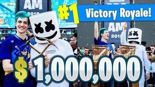 Ninja and Marshmellow WIN $1,000,000 at Fortnite Celebrity Pro-AM Tournament! Best Moments
