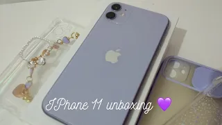 Unboxing IPhone 11 morado + accesorios | ASMR