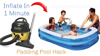 DIY: Quick Hack To Blow Up Inflatable Pool - How To Inflate Pool without pump #swinmingpool