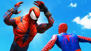 Carnage-Spider VS Spiderman Epic Battle | GTA 5 | Redux Mango - Epic SuperHeroes Battle
