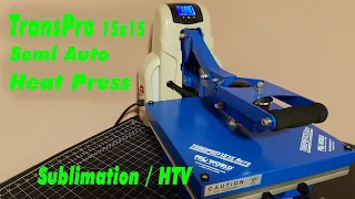 Heat Press for Sublimation, HTV - TransPro Semi Auto T shirt Press - Box Opening