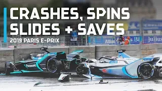 2019 Paris E-Prix | Best Crashes, Spins, Slides And Saves | ABB FIA Formula E