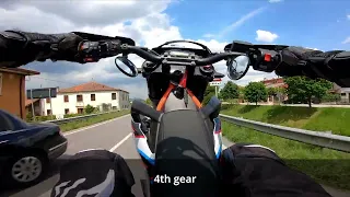 KTM 690 raw POV Fast ride after winter in Italy