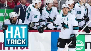 Joe Pavelski keys Sharks' comeback with hat trick