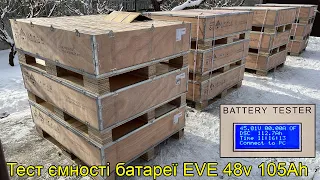 Тест ємності батареї Lifepo4 EVE 48v 105Ah