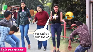 Running into Poles  While Staring at  Girl's || Epic Reactions || Aryan Prank Hub || Prank In India