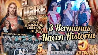 5/6/24 BAILE DE CORONACIÓN Y LAS TRES HERMANAS FUERON REINAS DE LAS FIESTAS DEL TIGRE VILLANUEVA