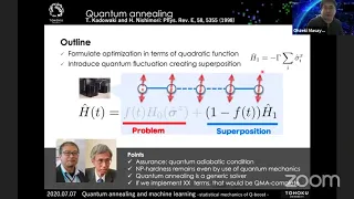 Quantum annealing and machine learning - learning and Black-box optimization