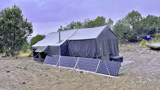 Preparing for the First BIG Snow Storm Living Off Grid All Winter in a Canvas Tent