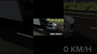 BeamNG.drive A car with a speed of 250 km/h vs trucks