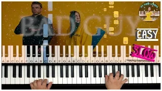 How to Play Bad Guy by Billie Eilish - SLOW EASY Piano Tutorial