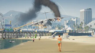 C-17 Emergency Landing On Beach Right After Take Off | GTA 5