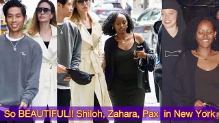Such a Beautiful, Happy FAMILY! Angelina Jolie, Shiloh, Zahara and Pax Jolie Pitt in New York!!!