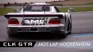 Mercedes CLK GTR - burn-out and hot lap around Hockenheim - AMG V12 sound