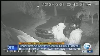 Police need to identify vehicle burglary suspects